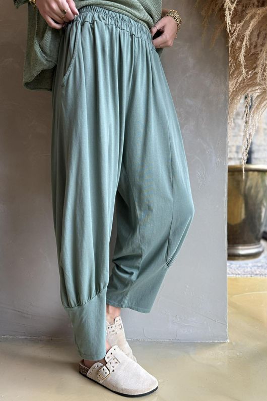 Jo Jo Quirky Classic Barrel Pant Khaki